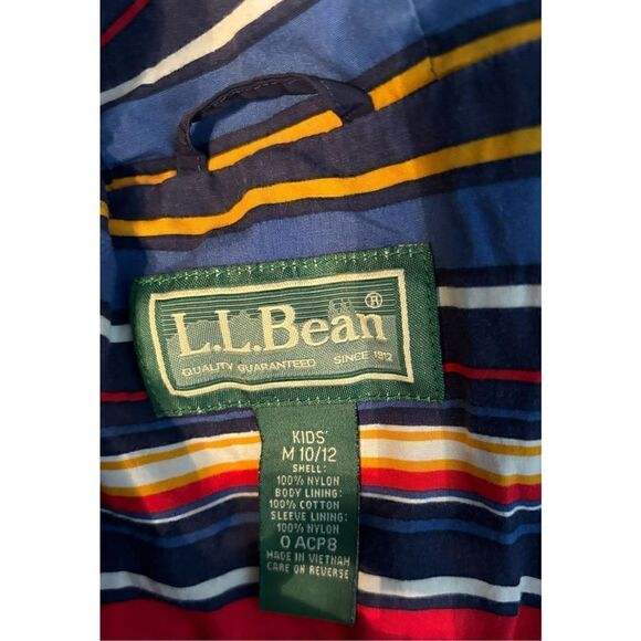 LL Bean Blue Hooded Zip Up Windbreaker Jacket - Picture 5 of 6